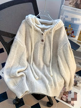 Comfortable Solid Color Polyester Pullover Sweater - Women's Casual Long Sleeve Hoodie with Drawstring, Regular Sleeve, Oversized Style, 100% Polyester, No Belt
