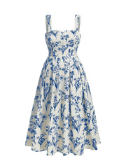 Elegant Sleeveless Plus Size Floral Print A-line Dress - Women's Clothing for Spring & Summer