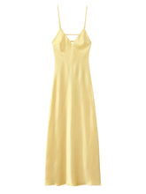 Satin V-Neck Cami Dress