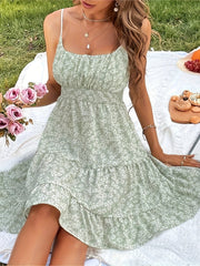Women'S Off-Shoulder Floral Print Maxi Dress with Ruffle Hem - Lightweight Polyester, Machine Washable, Perfect for Spring/Summer Vacations, Cute Summer Dresses
