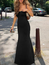 Elegant Strapless Off Shoulder Long Dress