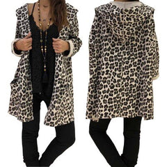 Spring Autumn Casual Women's Long Cardigan Jacket European and American Long Fashion Striped Camouflage Print Casual Jacket