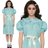 Pbong mid size graduation outfit romantic style teen swag clean girl ideas 90s latina aestheticDresses for Women Halloween Costume Ladies 80s Creepy Sister The Shining Twins Costume Puff Sleeve Blue Dress