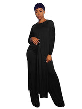 New Arrival Fashion Design two pieces Sexy Women Set Solid O-neck Long Top And Long Pants Summer Outfits