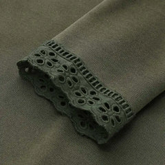 Fashion Women's Autumn Sundress Lace Patchwork Sweatshirts Dress Female Hoodies Maxi Vestidos Pullover