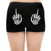 Pbong mid size graduation outfit romantic style teen swag clean girl ideas 90s latina aestheticSkull Print Shorts for Women High Waist Gothic Punk Style Skinny Sport Short Pants Summer Casual Shorts Women Clothing
