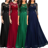 Pbong mid size graduation outfit romantic style teen swag clean girl ideas 90s latina aesthetic Summer Vintage Sexy Lace Women Party Long Dress Elegant Embroidered Hollow Out Chiffon Maxi Dresses Lady Chic Dress