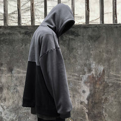 women's winter top retro stitched women's Hoodie loose velvet zipper men's and sweatshirt women clothes for teens