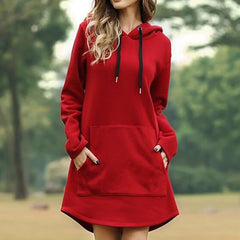 New Hoodie Women Dress Casual Hooded Pocket Long Sleeve Pullover Sweatshirts Womens Fashion Hooded Autumn Winter Dropshipping
