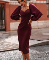 sexy pure V Neck off shoulder bodycon dress For women clubwear New Year party night Basic Elegant midi dresses Mujer
