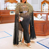Pbong mid size graduation outfit romantic style teen swag clean girl ideas 90s latina aesthetic new women elegant top quality evening party cloak long dress sexy sheath gradient sequined evening dress