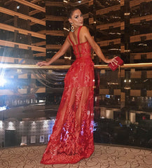 High Quality Red Lace Sleeveless Hollow Out Long Rayon Bandage Dress Evening Party Cute Dress Pbong mid size graduation outfit romantic style teen swag clean girl ideas 90s latina aesthetic