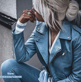 New Arrival brand Winter Autumn Motorcycle leather jackets yellow leather jacket women leather coat slim PU jacket Leather