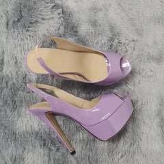 LOSLANDIFEN Women Sandals Sexy 14CM Super High Heels Open Toe Platform Sandals Gladiator Party Dress Red Wedding Shoes