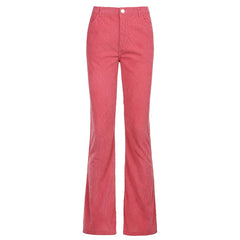 Sweetown Corduroy Y2K Joggers Women Cargo Pants 90s Streetwear Caramel Brown Low Waist E Girl Aesthetic Straight Trousers Female