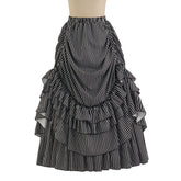 popular Halloween women's Gothic Victorian retro striped skirt Renaissance cosplay
