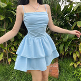 Pbong homecoming dresses Sweet Sling Waist Slimming a Swing Dress Summer New Fashion Hot Girl Backless Skirt