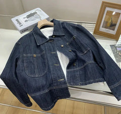 Vintage Jeans Jacket for Women Crop Tops 2025 Ropa Mujer Streetwear Fashion Loose Outwear Pockets Casual Korean Y2k Coat 27p746