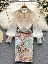 Pbong mid size graduation outfit romantic style teen swag clean girl ideas 90s latina aestheticSplice Lace Embroidery Women Dress Summer Temperament Elegant Zipper Long Sleeves Ladies A Line Slim Chic Dresses
