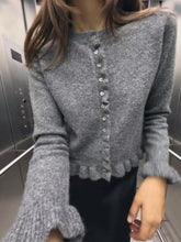 2025 New Women's European & American French Design Sweaters Female Elegant Simple Layered Decoration Versatile Knitted Cardigans