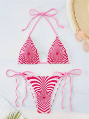 Halter String Two Piece Triangle Bikini Swimsuit Women Sexy Swimwear Female Bather Bathing Swimming Swim Suit Beachwear