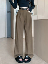 Retro Belt Corduroy Pants Women High Waist Loose Pockets Wide Leg Trousers Casual Fall Winter Vintage Simple Straight Pant