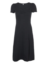 Gothic Square Neck Side Split Short Dress