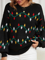 Pbong Autumn Winter Pullover Black Sweater Colorful Sweet Pullover Loose Christmas Knit Sweaters Knitted Sweater Women Jumpers Tops