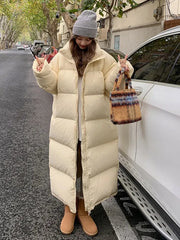Winter Down Jacket Oversized Women's Long Parka Korean Cotton Padded Jacket Warm Puffer Coat Female Windproof Snow Outwear