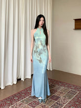 Butterfly Sleeveless Long Elegant Dresses For Woman Bodycon Halter Modest Maxi Ladies Mermaid Evening Dress Summer