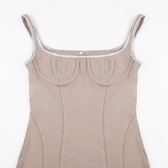 Skin Strap Stitched Skinny Corset Sexy Dress