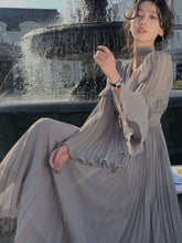Women's French Elegant Ruffle Irregular Long Dress Korean Fashion Fairy Pleated Party Evening One Piece Dress Spring