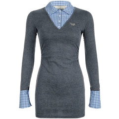 Korean Preppy Plaid Patchwork Button Lapel Women's Dresses Elegant Fairy Fashion Slim Contrast Short Vestido 2024s New