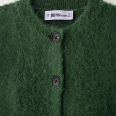 Pbong Fashionable Short Knitted Outerwear Casual Loose Fit Women's Autumn New Arrival Street Style Polyester Single Button