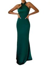 Pbong Women Long Dress Cross Halter Backless Ball Gown Cocktail Party Evening Dresses Sleeveless Summer Dress