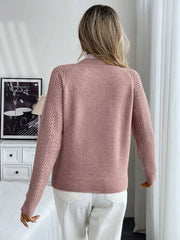 New lace round neck pullover long sleeved autumn and winter knitted sweater