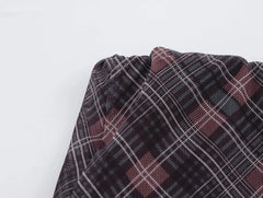 High Waist Retro Chic Plaid Long Skirt 2025 New Elegant Fashion Zipper Summer Skirt Streetwear Y2K A-line Spring Women Skirt