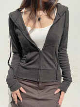 Solid Knitted Autumn Winter Women's Sweats Cardigan Long Sleeve Ribbed Causal Basic 2024s Fashion Zip Up Hooded Coat