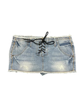 Women 2000s Aesthetic Mini Denim Skirt Gyaru Coquette Chic Y2k Micro Skirt Design Goblin Grunge Lace Up Korean Kpop Culottes New