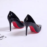 Nightclub High Heel Pointed Toe Stiletto Red Bottom Fashion Women's Shoes Shallow High Heels Red Bottom High Heels Lolita Shoes