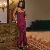 Ladies Autumn Feather New Fashion Evening Party Dress Women Sleeveless Backless Side Slit Bodycon Maxi Dresses Club Streetwear