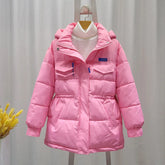 New Parkas Women Winter Jacket Hooded Thick Warm Cotton Padded Parka Casual Basic Coat Female Snow Coat Outerwear