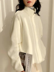 Korean Warm Fleece Hoodies Women Casual Kpop Fashion Plus Velevt Sweatshirt Top Autumn Winter