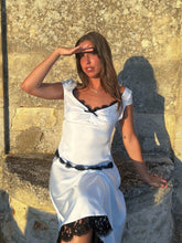 Elegant Lace Sleeveless Bow Satin Sexy Dress for Women Club Party Backless Tank Dresses Skinny Fashion Summer