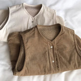 Pbong Reversible Corduroy Lamb Wool Vintage Thickened Vest Women's Autumn/Winter New Outerwear Sleeveless Shoulder Vest Jacket