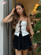 Sexy White Hollow Out Lace Up Vest For Women Fashion Sleeveless Off Shoulder Backless Top New Spring Summer High Streetwear