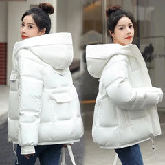 Women's Winter Jacket New Parkas Hooded Thicken Warm Jackets Outwear Casual Loose Cotton Padded Coat Female Clothing