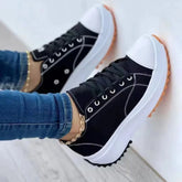 Pbong Hot Sale Of The Season Women's Platform Sneakers Casual Canvas Shoes Rubber Sole Comfortable Low Top Slip-On Fashionable Thic...