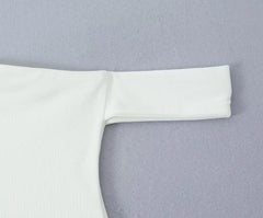 Slanted Collar Off Shoulders Top And Short Skirt Sets 2025 New White Vacation Women Outfits Cotton Blend Slim Sexy Summer Suit