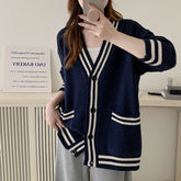 Women's Cardigan Oversized Long Sleeve Button Down Knitted Sweater Jacket Female Autumn Winter Preppy Vintage Outfit